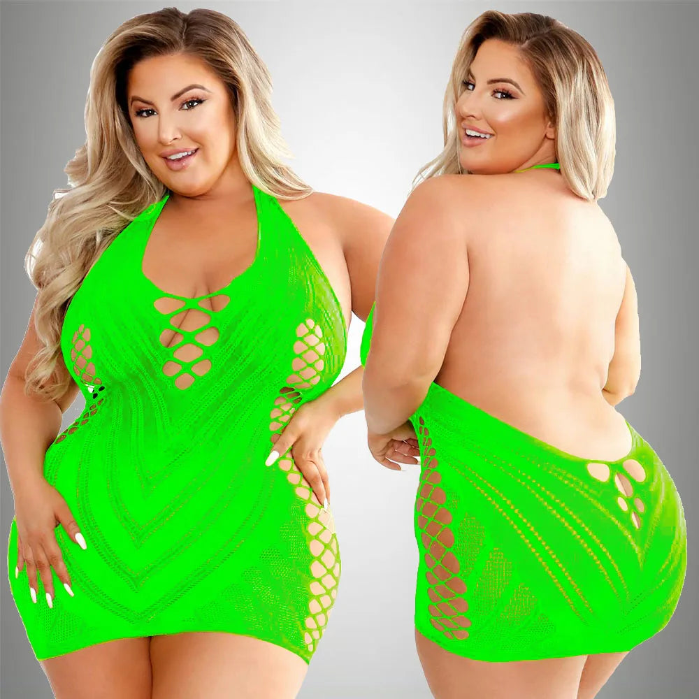 pornographic Plus Size Sexy Lingerie One-Piece Bodysuit