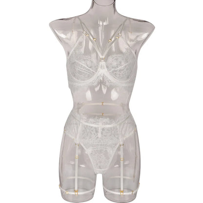 Sexy Lingerie Classic Bandage Bra Garters Thongs Push Up Brassiere