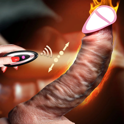 Realistic Dildo Telescopic Vibrator Masturbation Anal plug