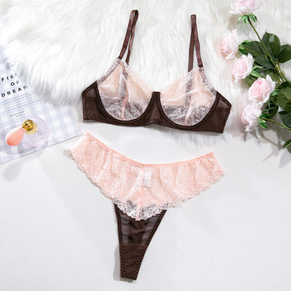 HIMEALAVO Sexy Lingerie Seamless Bra Sheer Lace