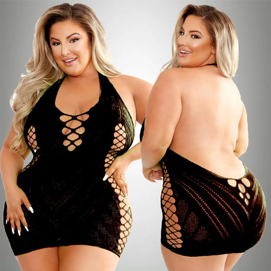 pornographic Plus Size Sexy Lingerie One-Piece Bodysuit
