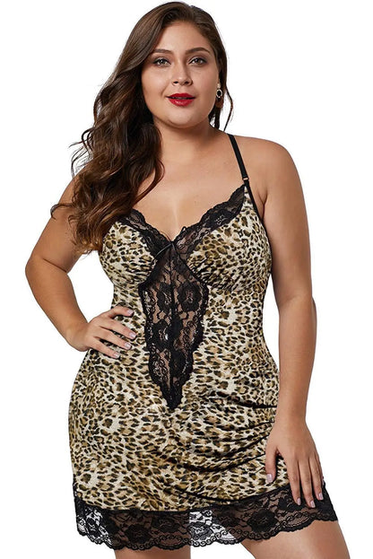Sexy Lace Women's Nightwear BBW Night Dress Hollow Out