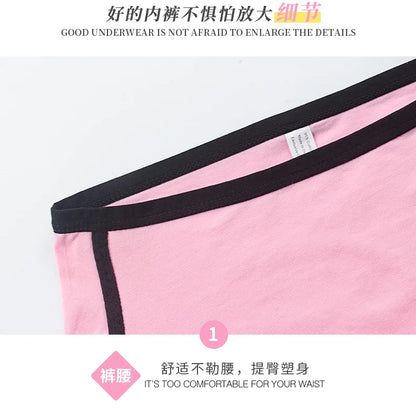 2pcs Set Comfortable Underwear Women Cotton Boyshort Briefs
