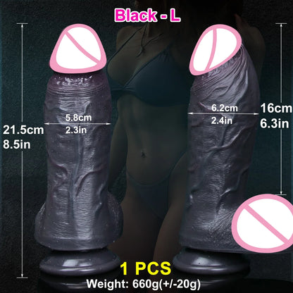 Realistic Skin Soft Thick Dildo Double Silicone Small Penis