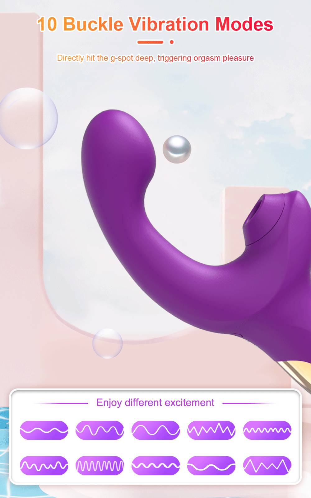 Powerful 20 Speeds Dildo Vibrator Female Clit Sucker Vacuum Clitoris Stimulator