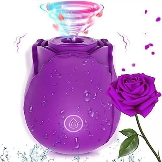 2 in 1 Rose Sucking Toy Simulation Vibrator
