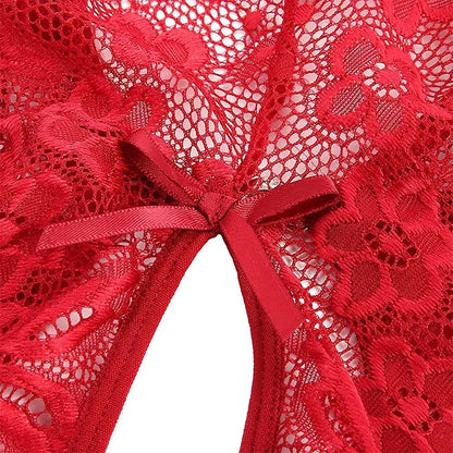 Plus Size Sexy Transparent Lingerie Pajamas Set