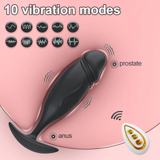 Anal Vibrating Butt Plug W/Remote