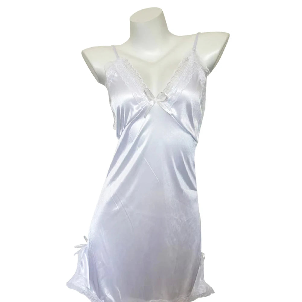 Satin Suspender Nightdress Thong Pajama