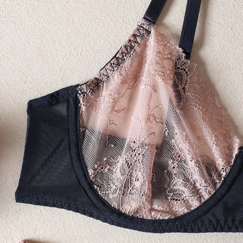 HIMEALAVO Sexy Lingerie Seamless Bra Sheer Lace