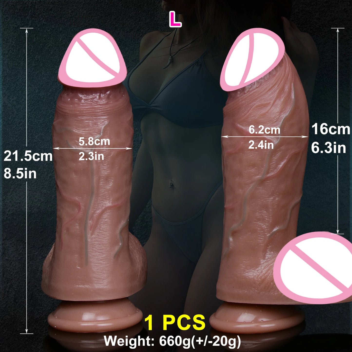 Realistic Veins Thick Dildo