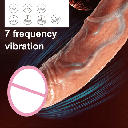 Thrusting Rotation Remote Control Dildo Vibrator Realistic Penis