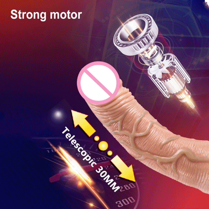 Thrusting Rotation Remote Control Dildo Vibrator