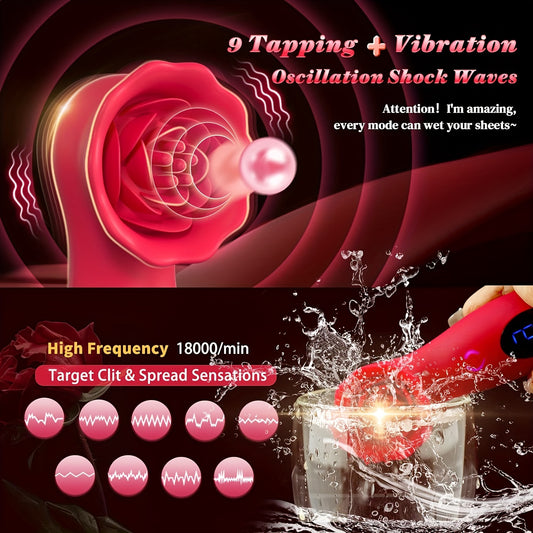 Rose Sex Toy Tapping Vibrating Rose