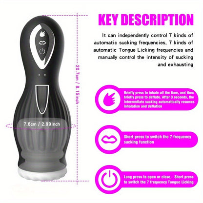 Automatic Sucking Tongue Licking Male Masturbator