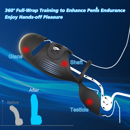 Adjustable Male Masturbator and Penis Vibrator Trainer
