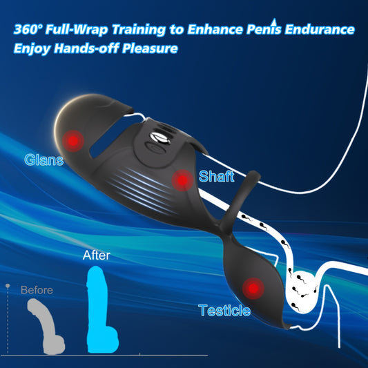 Adjustable Male Masturbator and Penis Vibrator Trainer