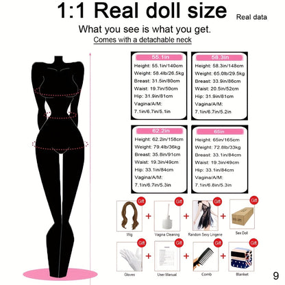72.8lb Young Petite Ultimate Complete Sex Doll Package