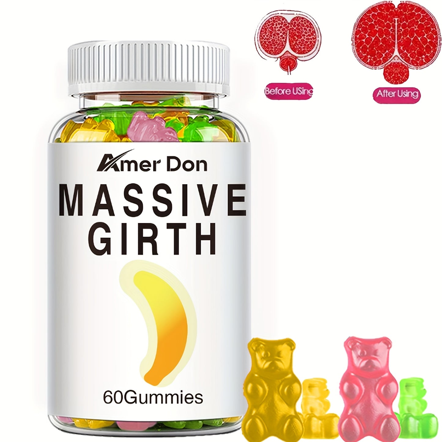 Men's Cock Girth Supplement Blood Circulation and Flow Gummies