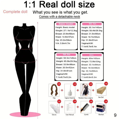 Flat Chest Realistic Youthful Sex Doll