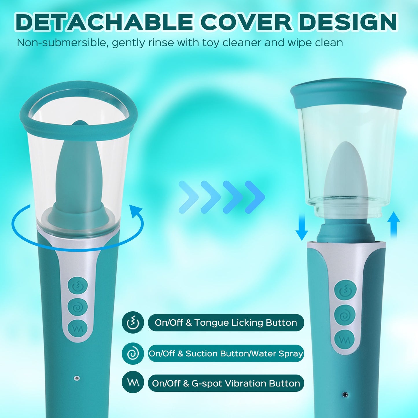 3 in 1 Clit Licking Sucking Vibrator - 3 Sucking & 9 Licking Modes, G Spot Massager for Women, 1pc