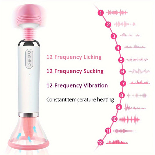 2-in-1 Massage Wand Clitoris Stimulator