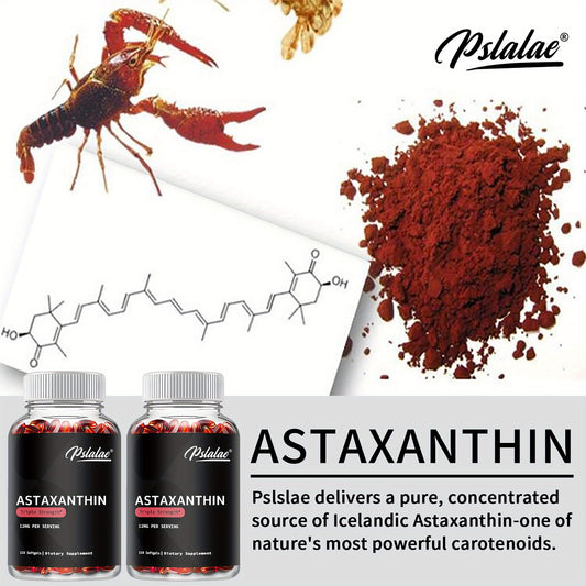 Astaxanthin - Premium Antioxidant Supplement, for Men and Women - 120pcs
