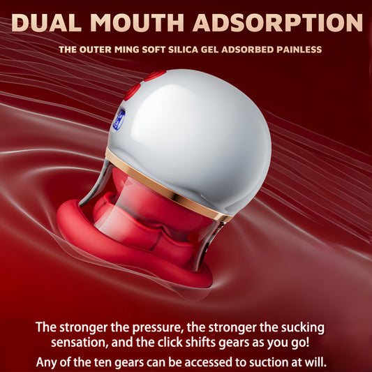 Simulated Large Mouth Red Lip Style Electric Nipple And Clit Stimulator