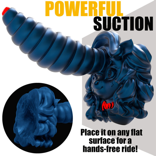 8.7" Royal Blue Huge Monster Unicorn Dildo